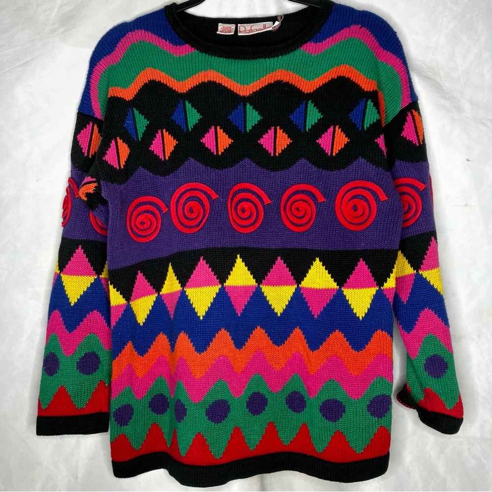 Rafaella VTG geometric sweater